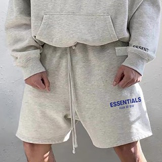 ใหม่ FEAR OF GOD ESSENTIALS กางเกงวอร์มขาสั้น ผ้าฝ้าย โอเวอร์ไซซ์ พิมพ์ลายโลโก้ตัวอักษร คุณภาพสูง แฟชั่นฤดูร้อน สไตล์ฮิปฮอป สําหรับผู้ชาย