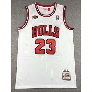 nba Chicago Bulls No. 23 Jordan white 98 finals basketball jersey