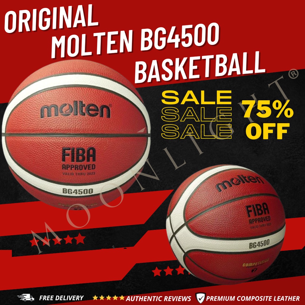 บาสเกตบอล BG Series BG4500 ทำจากวัสดุPUทนทาน ลื่น และดูดซับความชื้น มาพร้อมหลายขนาด