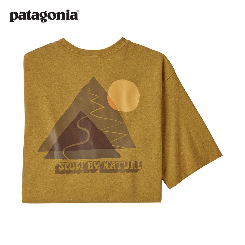 เสื้อยืด พิมพ์ลาย Slow Going 37592 Patagonia Patagonia สําหรับผู้ชาย