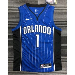 hot pressed Nba Orlando Magic No.1 McGRADY blue stripe basketball jersey