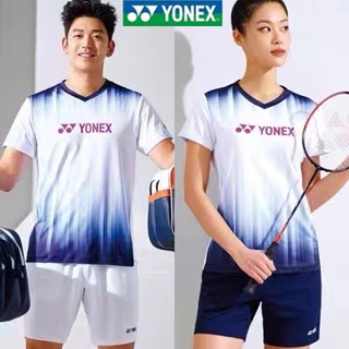 Yonex ใหม่ เสื้อกีฬาแบดมินตัน แขนสั้น แบบแห้งเร็ว สําหรับเด็กผู้ชาย และผู้หญิง