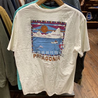 เสื้อยืดแขนสั้น ผ้าฝ้าย พิมพ์ลาย Patagonia Summit Swell Organic สําหรับผู้ชาย