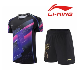 เสื้อยืดแบดมินตัน Li Ning ระบายอากาศ แบบแห้งเร็ว สําหรับผู้ชาย และผู้หญิง