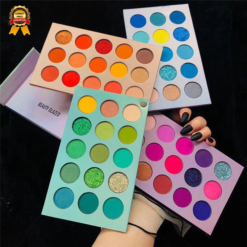 BEAUTY GLAZED New 60 Color Eye Shadow Palette Make up Shimmer Glitter Eyeshadow Palette Eye makeup C