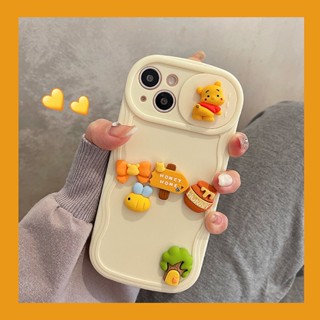 เคสโทรศัพท์มือถือ ลายวินนี่เดอะพูห์ แบบปุ่มกดเปิดปิดหน้าต่าง สําหรับ Iphone 14pro 13 promax 11 12 promax