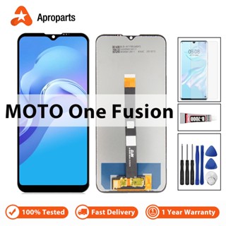 หน้าจอสัมผัส LCD พร้อมกรอบ สําหรับ Motorola Moto One Fusion XT2073-2