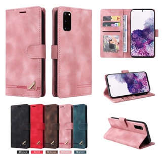 เคสโทรศัพท์หนัง PU ฝาพับแม่เหล็ก พร้อมช่องใส่บัตร สําหรับ Samsung Galaxy Note20 S20 Ultra S20 Plus S20+ S20 FE 5G 2022 A51 A71 A31 A21S