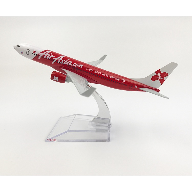 Yalinda Air Asia X B737 เครื่องบินรุ่น 16 ซม.Die-cast เครื่องบินโลหะของเล่นรุ่นเครื่องบินเด็ก
