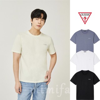 [Guess Korea] เสื้อยืดแขนสั้น พิมพ์ลาย Minigues สําหรับผู้ชาย