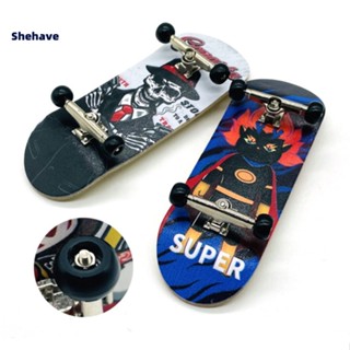 Shehave Wooden Fingerboard สเก็ตบอร์ดนิ้วมือ แบบไม้ ขนาดเล็ก 34 มม. แบบมืออาชีพ