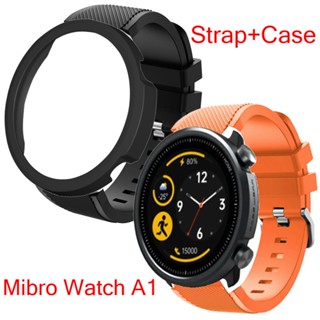 สําหรับ Mibro Watch A1 สายรัด เคสป้องกัน สายซิลิโคน สําหรับ Mibro A1 สายรัดข้อมือ เคสป้องกัน กรอบ