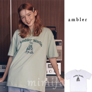 [AMBLER] ใหม่ เสื้อยืดแขนสั้น พิมพ์ลายแมวอ้วน สําหรับผู้หญิง และผู้ชาย 2023