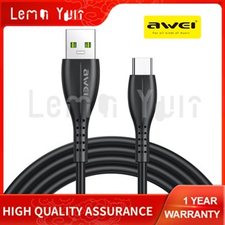 Awei CL-115T สายเคเบิลข้อมูล 1 เมตร สําหรับสายชาร์จ Type-C 2.4A