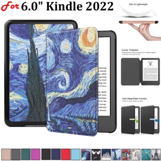 ใหม่ เคสหนัง PU แบบฝาพับ สําหรับ Kindle 6 นิ้ว 2022 Kindle 11th Generation 6.0 นิ้ว C2V2L3 Ebook