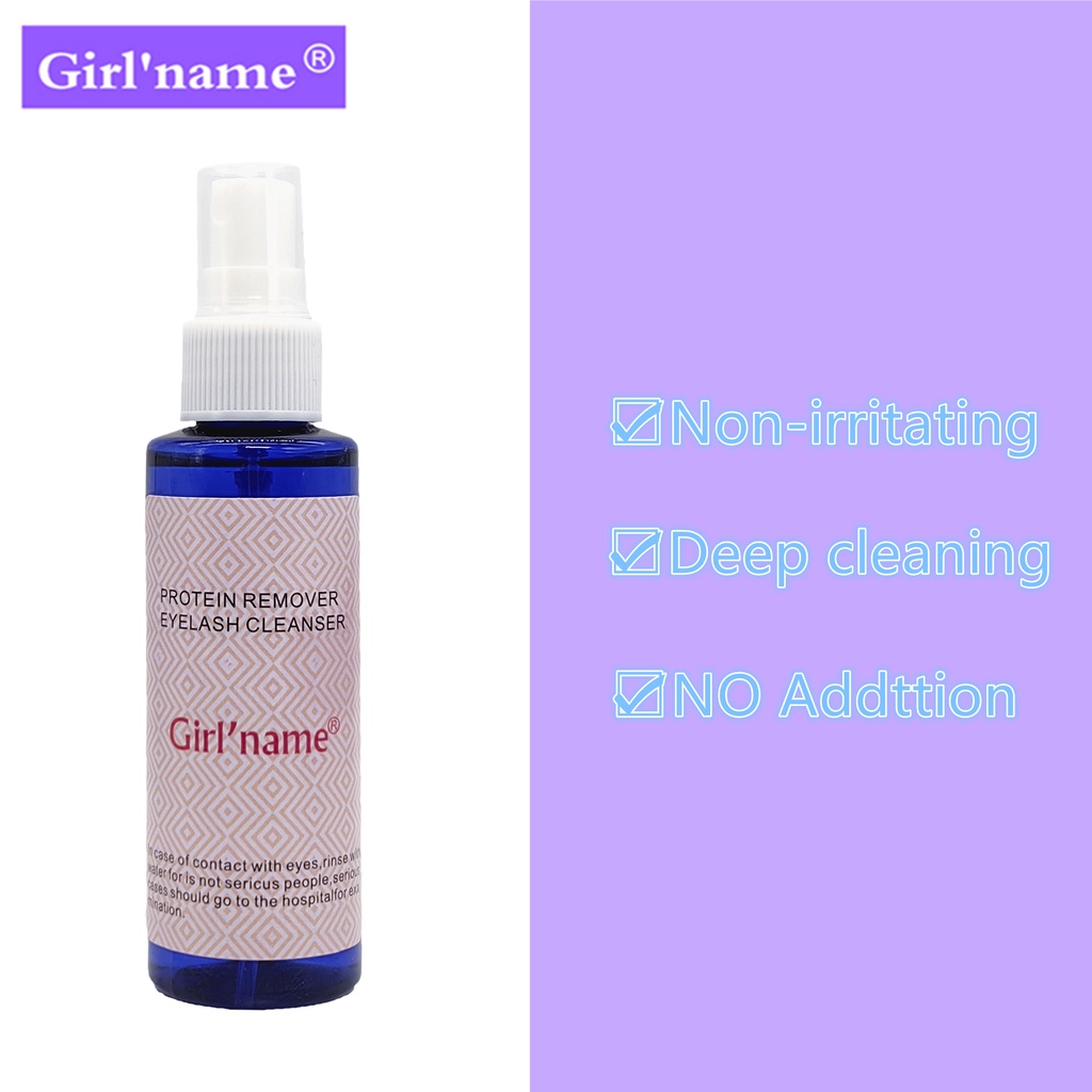 Girl'name 70ml Eyelash Cleaner Makeup Tools Non Irritating and Effective Grease Removal