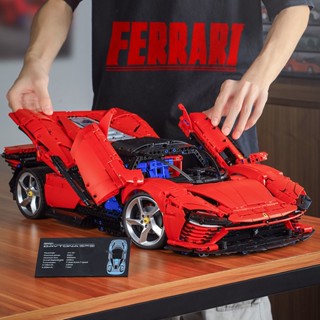 บล็อกตัวต่อเลโก้ รถแข่งของเล่น 42143 Ferrari DaytonaSP3 สําหรับเด็กผู้ชาย