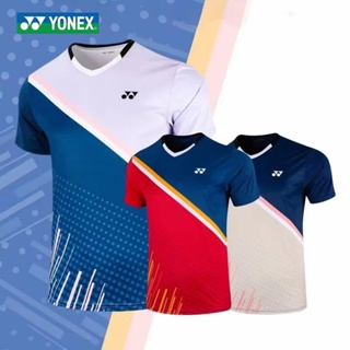 Yonex เสื้อกีฬาแบดมินตัน แบบแห้งเร็ว สําหรับผู้ชาย และผู้หญิง