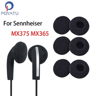 Poyatu ฟองน้ําครอบหูฟัง แบบเปลี่ยน สําหรับ Sennheiser MX37 MX400II Sennheiser MX365 MX500