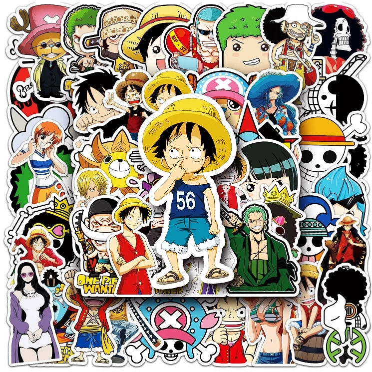 50 ชิ้นตลก One Piece DIY Creative Home Decal สติกเกอร์ Kawaii การ์ตูนสติกเกอร์กันน้ํา