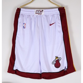 hot pressed nba Miami Heat white classic basketball shorts