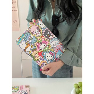 SANRIO ใหม่ เคส ลายการ์ตูนซานริโอ้ พับได้ สีชมพู สําหรับ iPad Pro 11 2021 2020 iPad Air 4 Air 5 2022 iPad Mini 6 2021 9th 8th 10.2 นิ้ว