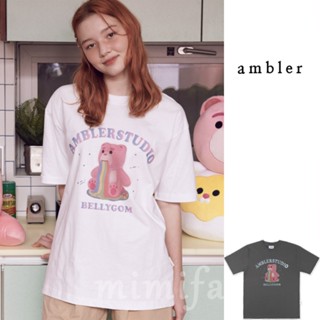 [AMBLER] ใหม่ เสื้อยืดแขนสั้น โอเวอร์ฟิต ลาย Embler X Belly Gom สีรุ้ง สําหรับผู้หญิง และผู้ชาย 2023