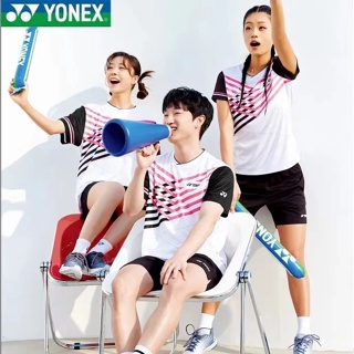 Yonex ใหม่ เสื้อกีฬาแบดมินตัน แขนสั้น สําหรับผู้ชาย และผู้หญิง