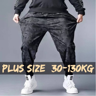 【Plus Size】กางเกงวอร์ม กางเกงกีฬา กางเกงวิ่งจ๊อกกิ้ง ยืดหยุ่น โอเวอร์ไซซ์ ขนาดใหญ่ สําหรับผู้ชาย