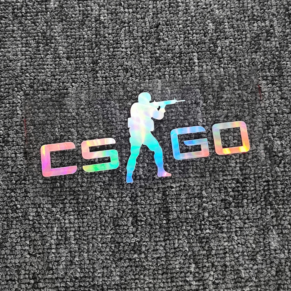 สติกเกอร์รถ CS GO Counter Strike สะท้อนแสงตกแต่งสําหรับกระจกกันชน Trunk รถจักรยานยนต์หมวกกันน็อคแล็ปท็อปแท็บเล็ต
