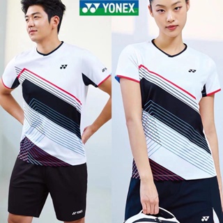 Yonex ใหม่ เสื้อกีฬาแบดมินตัน แขนสั้น แบบแห้งเร็ว สําหรับเด็กผู้ชาย และผู้หญิง