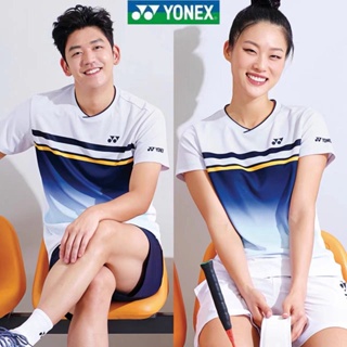 Yonex เสื้อกีฬาแบดมินตัน แขนสั้น แบบแห้งเร็ว สําหรับผู้ชาย และผู้หญิง