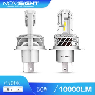 Novsight N35 H4 9003 HB2 ชุดหลอดไฟหน้ารถยนต์ LED 50W 10000LM 6000K 2 ชิ้น