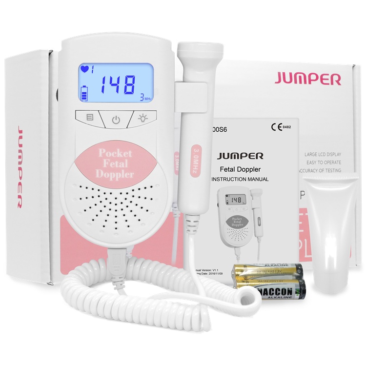 Jumper Ultrasonic Pocket Baby Heartbeat Doppler Fetal Monitor 100S6
