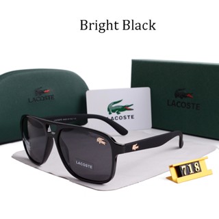 Lacoste แว่นตากันแดด เลนส์โพลาไรซ์ กรอบเต็ม หรูหรา แฟชั่น สําหรับผู้ชาย และผู้หญิง เหมาะกับการขับขี่ เดินทาง Uv400 718 2023