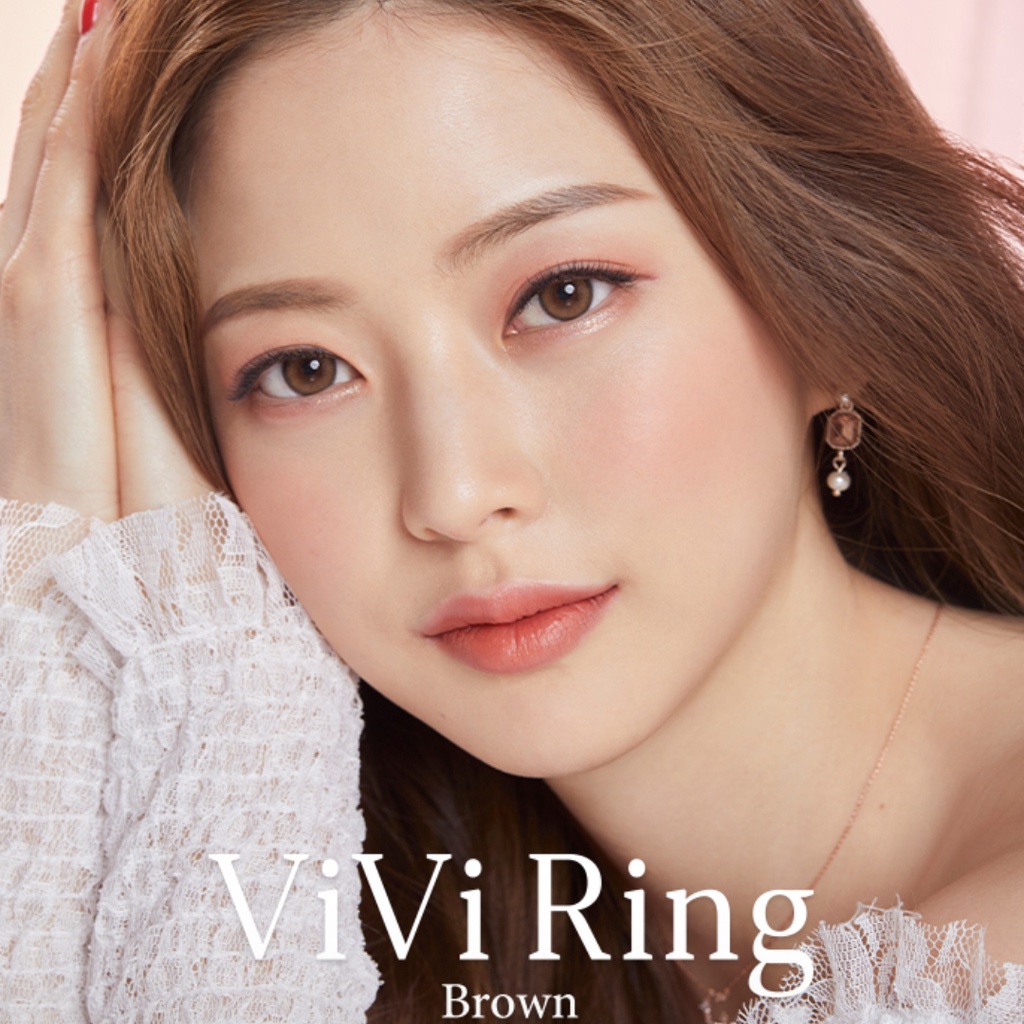 Olens VIVIRING BROWN 2P, คอนแทคเลนส์, เลนส์เกาหลี, ชมพูดํา, ลิซ่า, เลน,