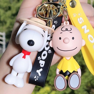 พวงกุญแจ จี้การ์ตูน Snoopy Charlie น่ารัก แบบสร้างสรรค์ สําหรับห้อยกระเป๋า