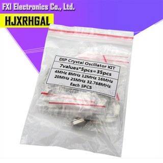 ใหม่ ชุดออสซิลเลเตอร์คริสตัล 35 32.768 Khz 6 Megahertz 8 Megahertz 11.0592 Megahertz 12 Megahertz 16 Megahertz 20 Megahertz HC-49S 5 ชิ้น