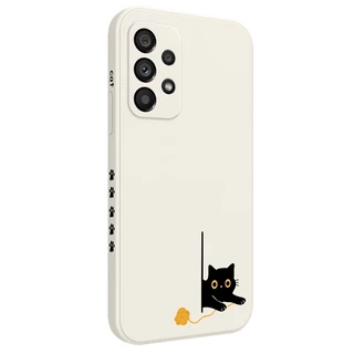 เคสโทรศัพท์มือถือ ซิลิโคน ลายแมว สําหรับ Samsung Galaxy A73 A53 A33 A23 5G