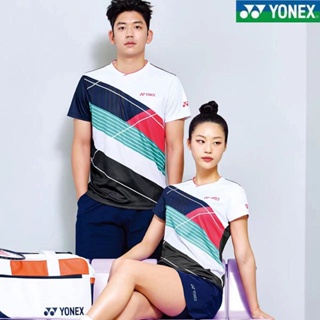 Yonex เสื้อกีฬาแบดมินตัน แขนสั้น แบบแห้งเร็ว สําหรับเด็กผู้ชาย และผู้หญิง