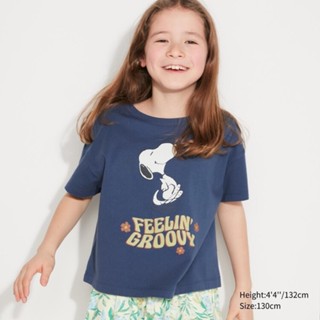 Uniqlo KIDS RETRO PEANUTS (เสื้อยืดแขนสั้น พิมพ์ลายกราฟฟิค) 6665