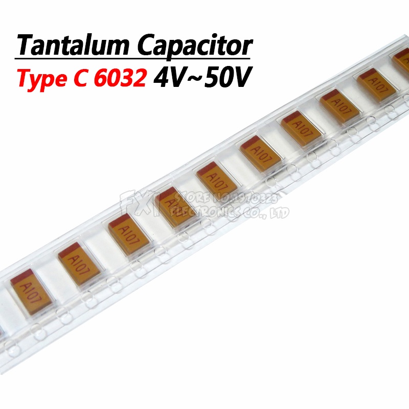 ตัวเก็บประจุแทนทาลัม Type C 68UF 10UF 22UF 47UF 100UF 220UF 330UF 10V 4V 6.3V 16V 25V 35V 107 226 68