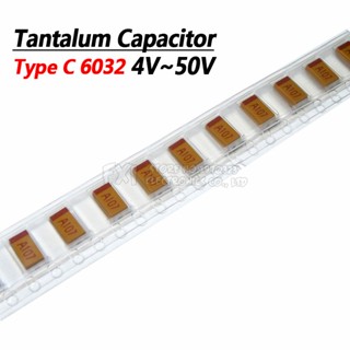 ตัวเก็บประจุแทนทาลัม 10 C Type 68UF 10UF 22UF 47UF 100UF 220UF 330UF 10V 4V 6.3V 16V 25V 35V 107 226 686 106 337 227 476