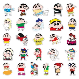 50 ชิ้นตลก Crayon Shin Chan สติกเกอร์กันน้ํา DIY สําหรับโทรศัพท์แล็ปท็อปรถสติกเกอร์ Creative Home Decal