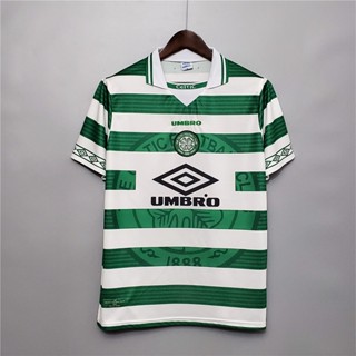 เสื้อกีฬาแขนสั้น ลายทีมชาติฟุตบอล Celtic 98-99 ชุดเหย้า สไตล์เรโทร