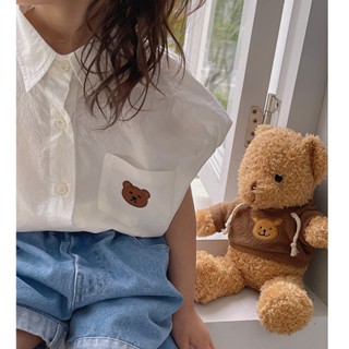 เสื้อเชิ้ตแขนพัฟน่ารัก สไตล์เกาหลี สําหรับเด็กผู้ชาย และเด็กผู้หญิง 2023
