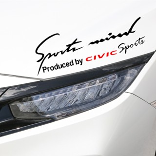 สติกเกอร์สะท้อนแสง ติดกันชนหน้ารถยนต์ สําหรับ Honda Civic Sports Minds