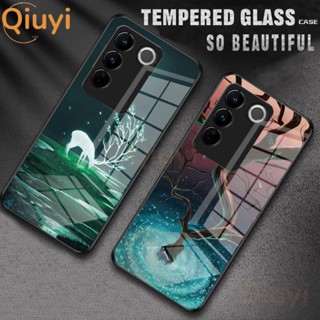 เคสโทรศัพท์ VIVO V27 ฝาครอบกันกระแทกกระจกแข็ง ทิวทัศน์ธรรมชาติ 201