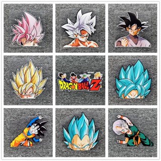 สติกเกอร์สะท้อนแสง ลายการ์ตูน Dragon Ball Z Son Goku Vegeta Super Saiyan สําหรับติดตกแต่งกระจกรถยนต์ รถบรรทุก หน้าต่าง รถจักรยานยนต์ แล็ปท็อป แท็บเล็ต