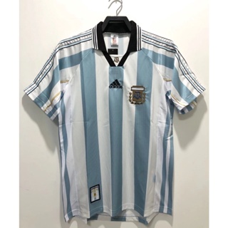 เสื้อยืด ลายทีมชาติฟุตบอล Gao Pin 1998 Argentine ชุดเหย้า สไตล์เรโทร